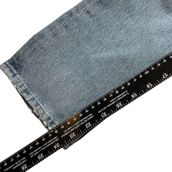 Agolde Riley High Rise Striaght Crop Distressed Ankle Jeans Endeavor Size 23 - Picture 8 of 11